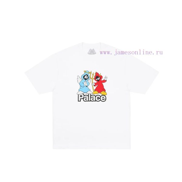 New Customers Only, Limit One. PALACE Holiday Collection SS26 RIGHT AND WRONG Chest Pattern Letter Printed Short Sleeve T-shir lve773k5