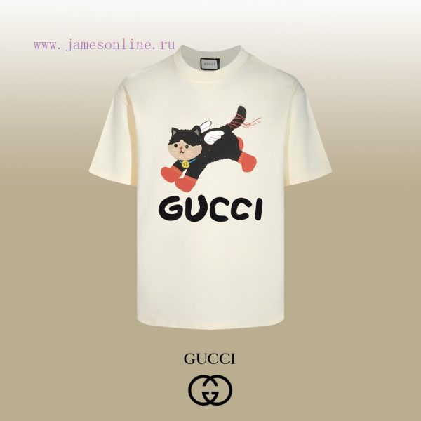 New Customers Only, Limit One. Top Tier OEM QualityGUCCI~Gucci 26SS Wings Little Black Cat T-shirt Short SleeveNo Need For Fan 30tyoqnh