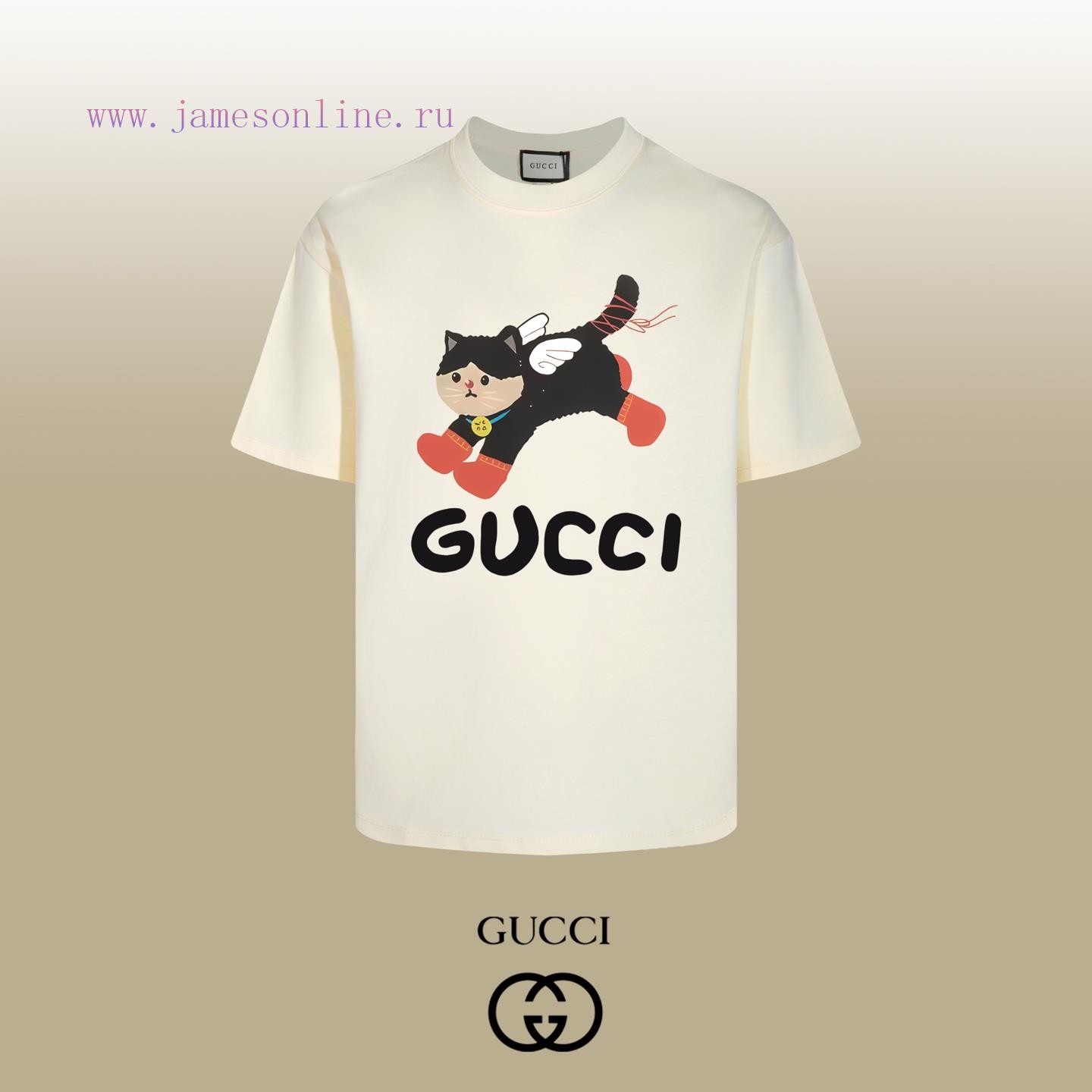 ejuccklyart.jpg New Customers Only, Limit One. Top Tier OEM QualityGUCCI~Gucci 26SS Wings Little Black Cat T-shirt Short SleeveNo Need For Fan 30tyoqnh - Image 1