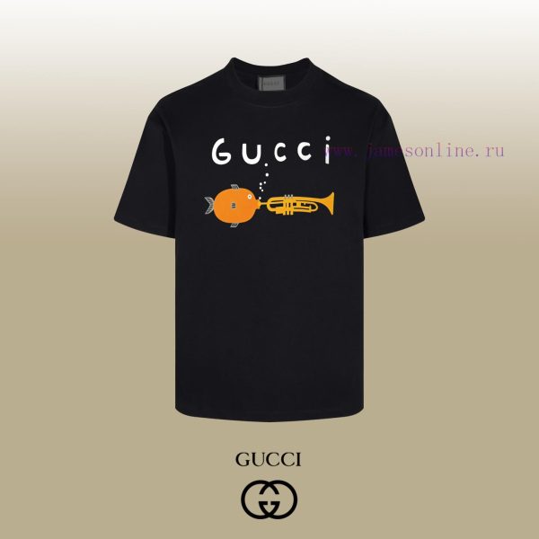 New Customers Only, Limit One. Top Tier OEM QualityGUCCI~Gucci 26SS Animal Series Fish Blowing Horn T-shirt Short SleeveNo Nee bepkj0oz