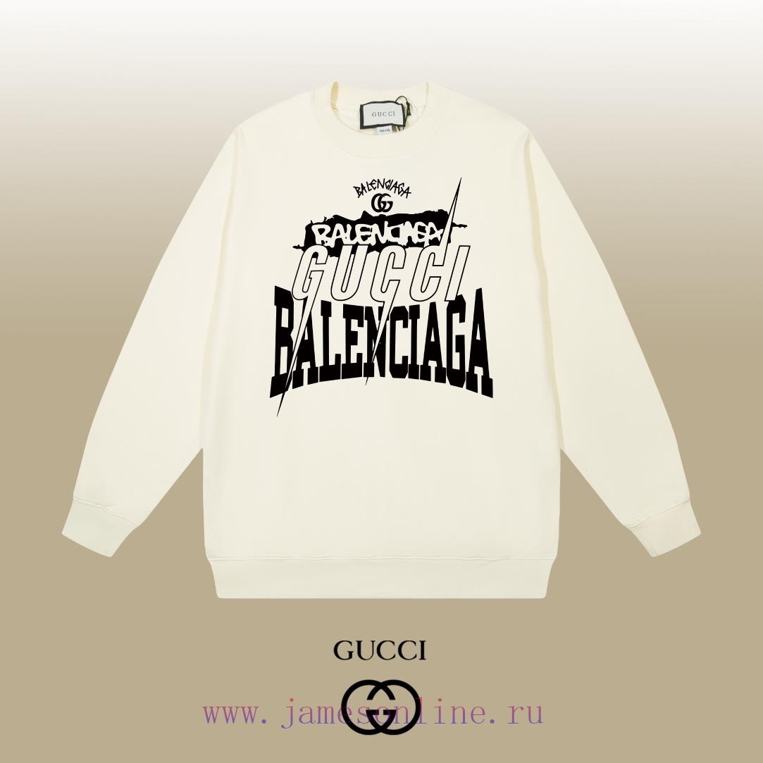 y320d1khwrb.jpg New Customers Only, Limit One. GUCCI 24SS Classic Round Neck Hoodie11 Pairs Of Customized Fabrics 420g Large Loop High Weight z1r152k9 - Image 1