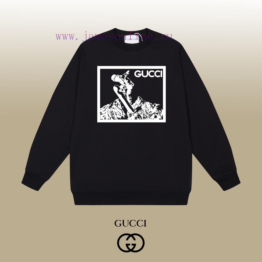 jf5k2xjc0w5.jpg New Customers Only, Limit One. GUCCI 24SS Classic Round Neck Hoodie11 Pairs Of Customized Fabrics 420g Large Loop High Weight c42q4pit - Image 1