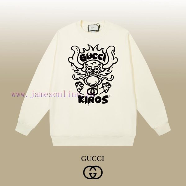 New Customers Only, Limit One. GUCCI 24SS Classic Round Neck Hoodie11 Pairs Of Customized Fabrics 420g Large Loop High Weight goixsu02