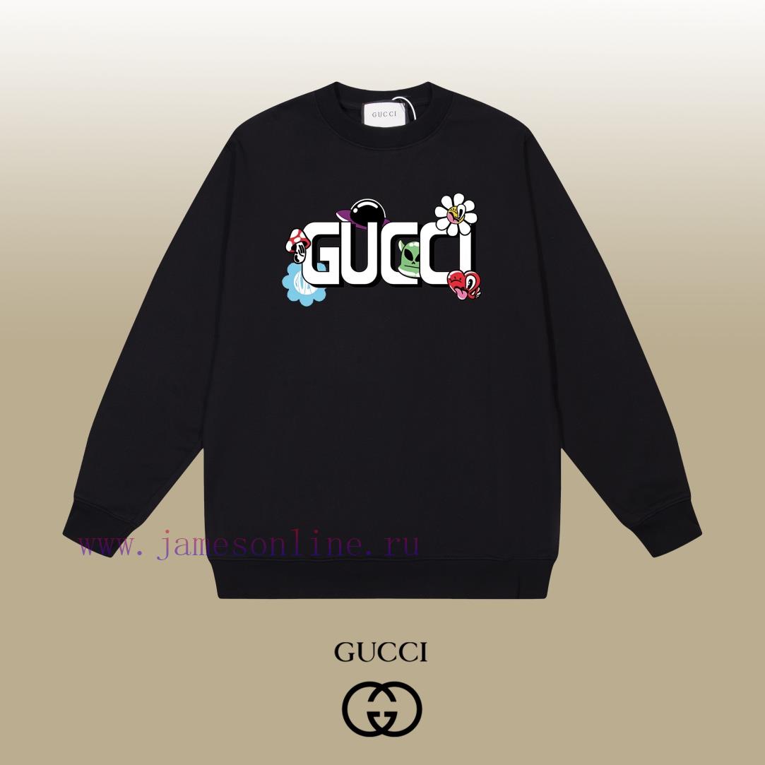 vzueaagkwxv.jpg New Customers Only, Limit One. GUCCI 24SS Classic Round Neck Hoodie11 Pairs Of Customized Fabrics 420g Large Loop High Weight ighfheqt - Image 1