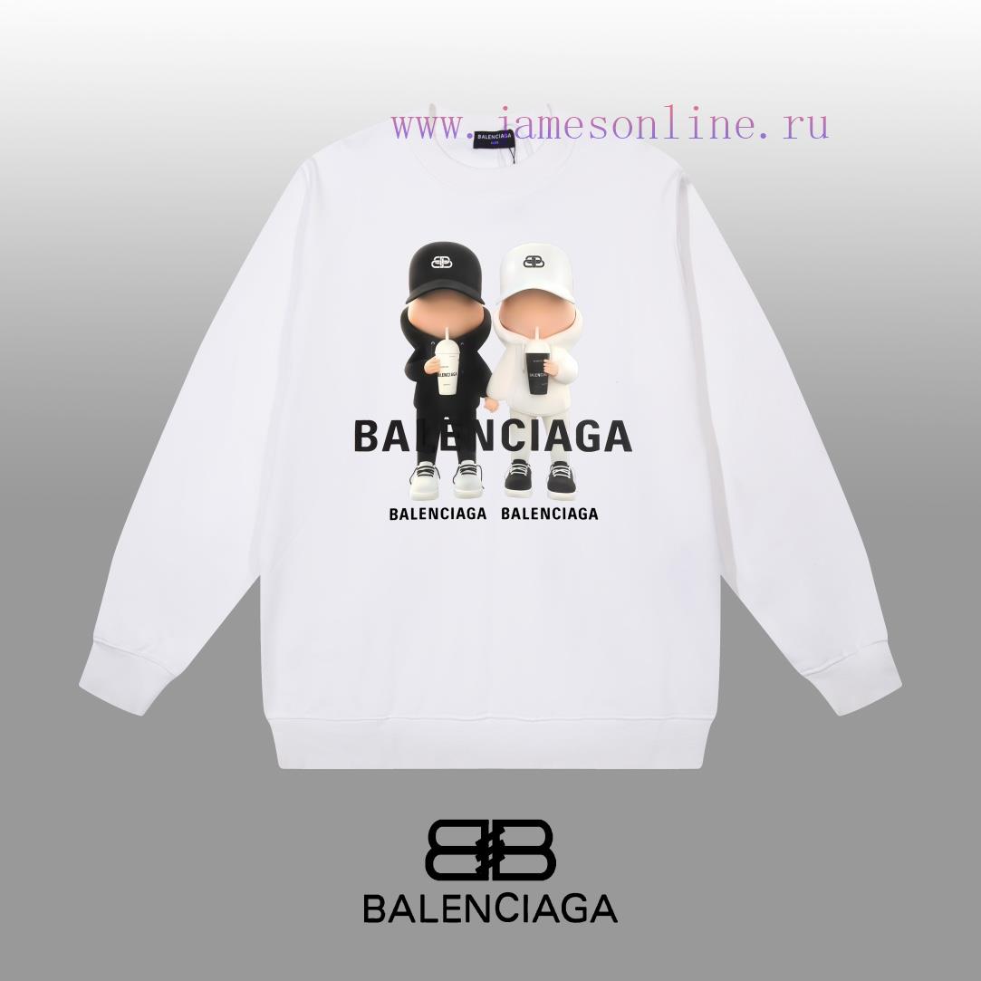 2oserktxuqb.jpg New Customers Only, Limit One. BALENCIAGA 24SS Classic Round Neck Hoodie11 Pairs Of Customized Fabrics 420g Large Loop High We wl39m768 - Image 1