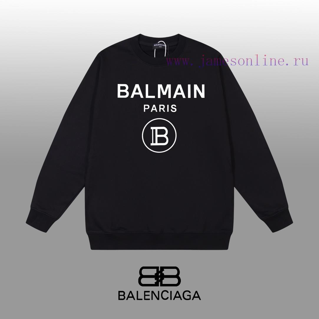 iuu0yqvshd5.jpg New Customers Only, Limit One. BALENCIAGA 24SS Classic Round Neck Hoodie11 Pairs Of Customized Fabrics 420g Large Loop High We e78yavgg - Image 1