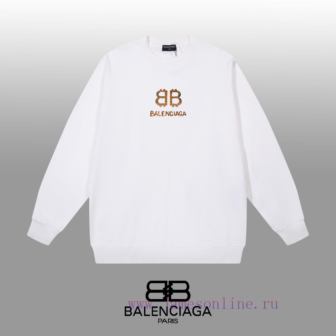 bf0ksafk4se.jpg New Customers Only, Limit One. BALENCIAGA 24SS Classic Round Neck Hoodie11 Pairs Of Customized Fabrics 420g Large Loop High We tp533gtn - Image 1