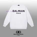 New Customers Only, Limit One. BALENCIAGA 24SS Classic Round Neck Hoodie11 Pairs Of Customized Fabrics 420g Large Loop High We hkk368za - Image 2