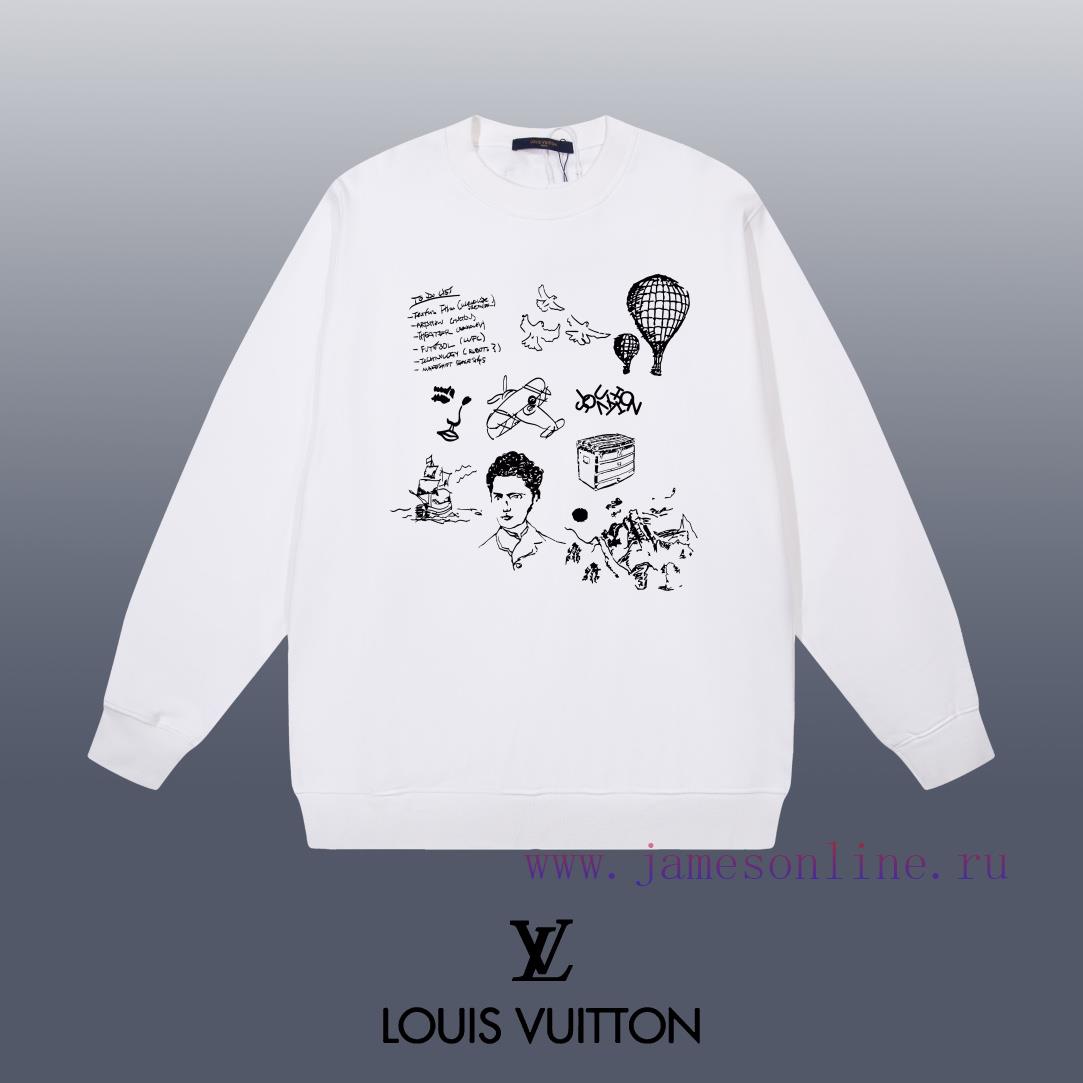 yjgb0r3kbfj.jpg New Customers Only, Limit One. LOUIS VUITTON 24SS Classic Round Neck Hoodie11 Pairs Of Customized Fabrics 420g Large Loop High i005qpq2 - Image 1