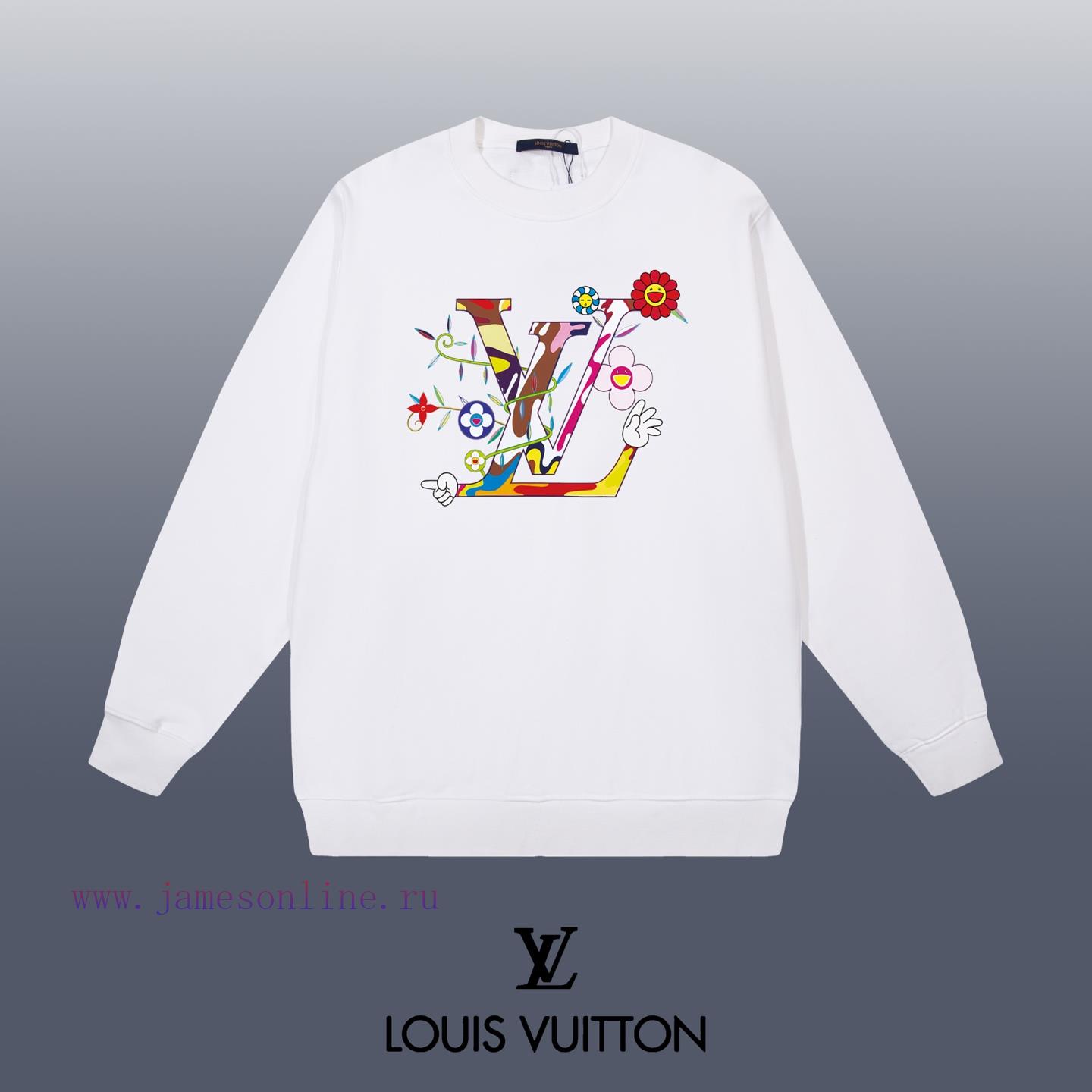 pg2ytxweto5.jpg New Customers Only, Limit One. LOUIS VUITTON 24SS Classic Round Neck Hoodie11 Pairs Of Customized Fabrics 420g Large Loop High 19m9poms - Image 1