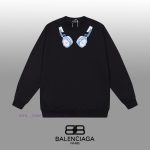 New Customers Only, Limit One. BALENCIAGA 24SS Classic Round Neck Hoodie11 Pairs Of Customized Fabrics 420g Large Loop High We ortuesdk - Image 2