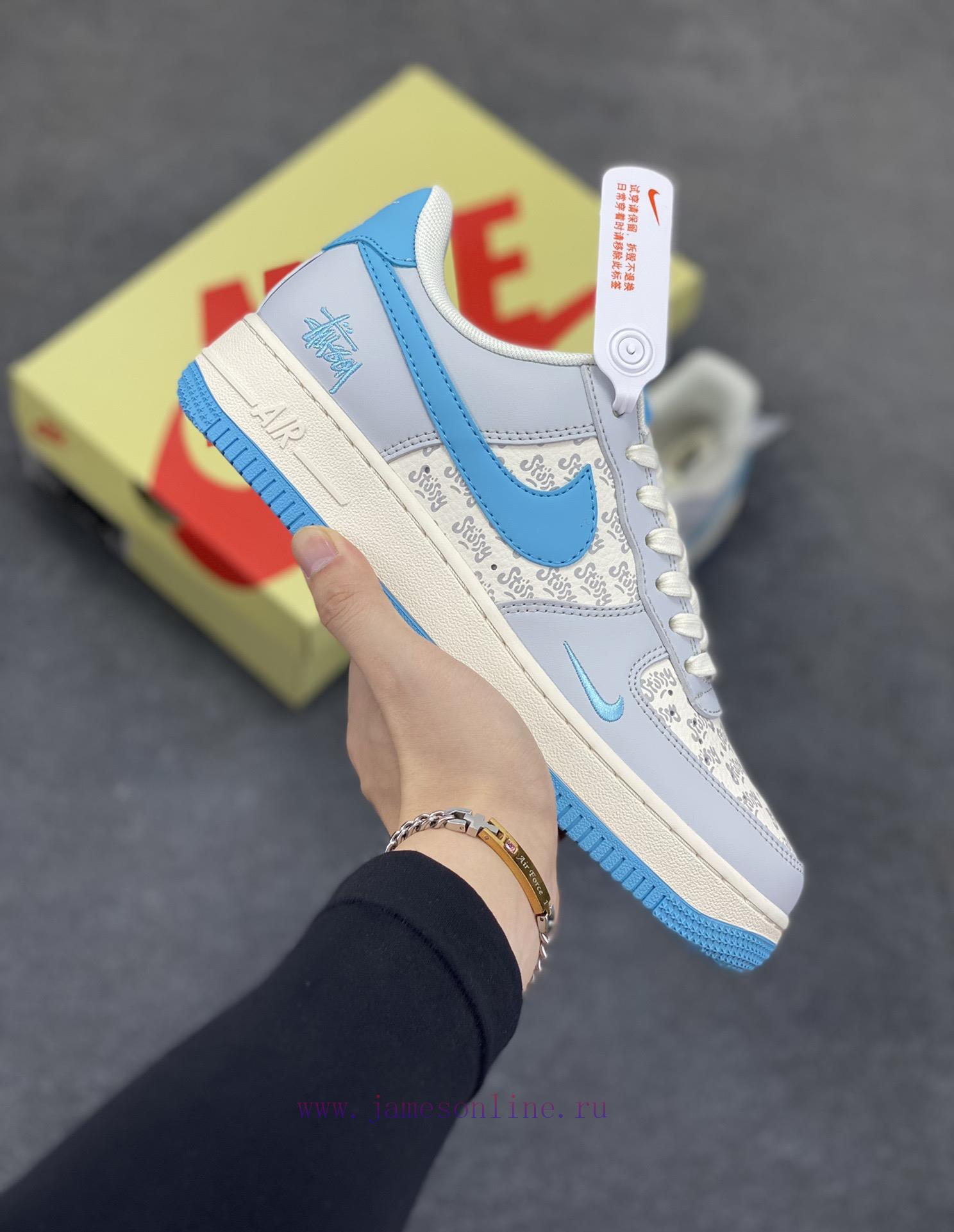 kedvr5wti3a.jpg New Customers Only, Limit One. Nike Air Force 1 '07 Low - Fluorescent Blue Printing - Air Force One Low Top Sneakers Casual Sh unvwoskm - Image 1