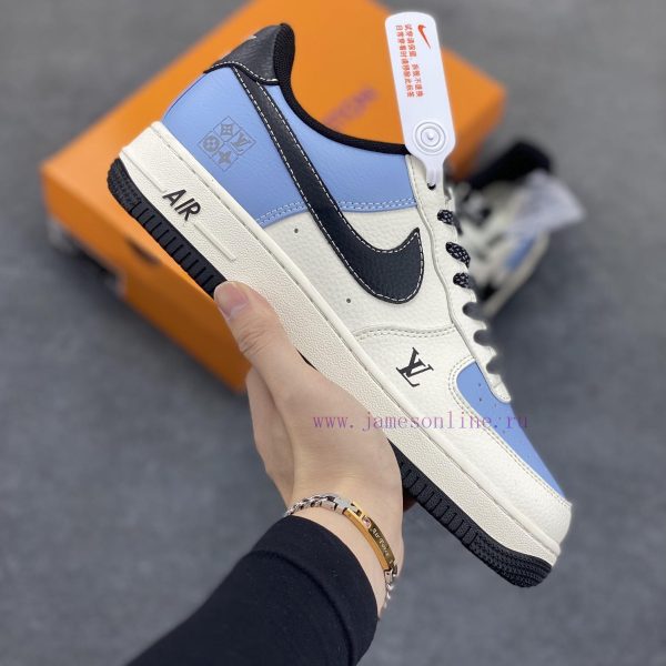 New Customers Only, Limit One. Nike Air Force 1 '07 Low "LV Collaboration - Black Water Blue" Air Force One Low Top Sneakers C f60ng7z2