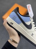 New Customers Only, Limit One. Nike Air Force 1 '07 Low "LV Collaboration - Black Water Blue" Air Force One Low Top Sneakers C f60ng7z2 - Image 7
