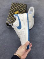 New Customers Only, Limit One. Nike Air Force 1 '07 Low "LV Collaboration - Gulf Blue Print" Air Force One Low Top Sports Shoe ni04fjd7 - Image 4
