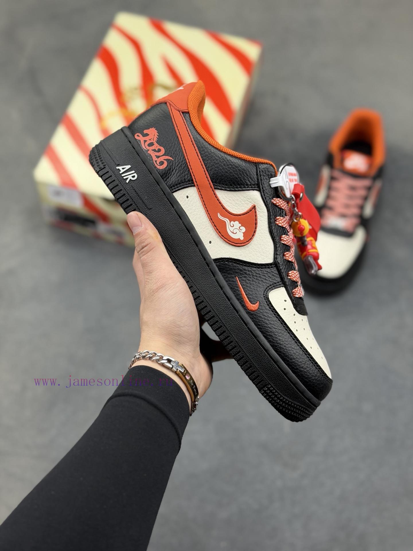 5rirolo0omc.jpg New Customers Only, Limit One. 🐎 2026 Year Of The Horse Limited Edition | Nike Air Force 1 Black Orange Lucky Cloud🔥 Steppin 3kol1k7s - Image 1