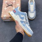 New Customers Only, Limit One. Nike Air Force 1 '07 Low LV Levi's Collaboration - White Light Blue Air Force One Low Top Sneak zpzmlmbo