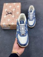 New Customers Only, Limit One. Nike Air Force 1 '07 Low LV Collaboration - White Denim Blue Air Force One Low Top Sports Shoes 8bct1wg3 - Image 3