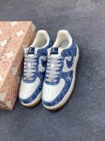 New Customers Only, Limit One. Nike Air Force 1 '07 Low LV Collaboration - White Denim Blue Air Force One Low Top Sports Shoes 8bct1wg3 - Image 9