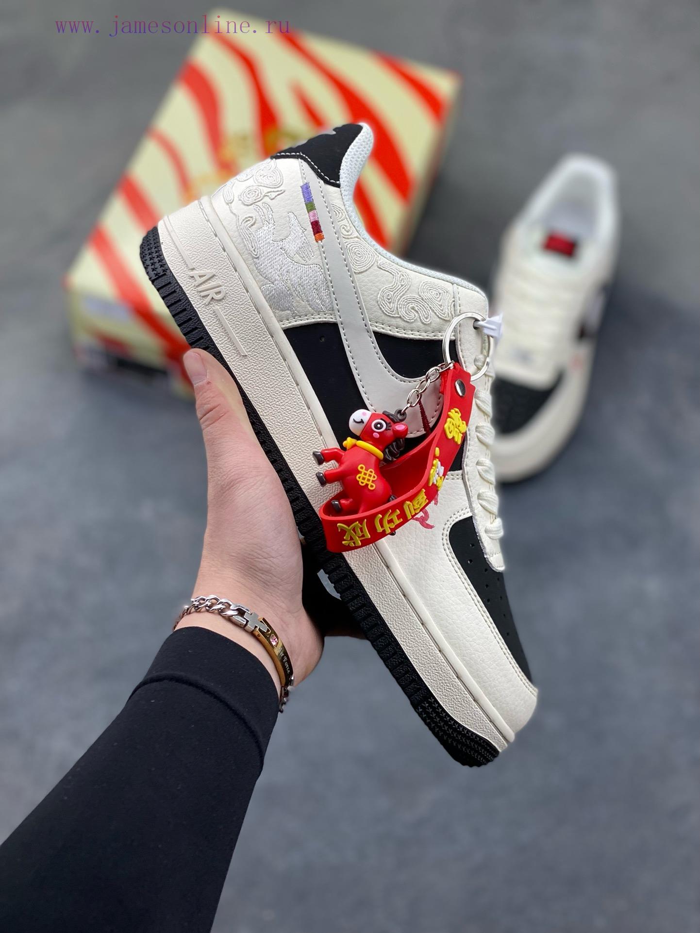 uqweob4xkyk.jpg New Customers Only, Limit One. Nike Air Force 1'07 Low "Year Of The Horse Limited Edition - White And Black" Air Force One Low 73k1g1gb - Image 1
