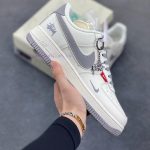 New Customers Only, Limit One. Nike Air Force 1 '07 Low - Grey Hook Grey Bottom And Red Label - Air Force One Low Top Sneakers xo1mb9s4