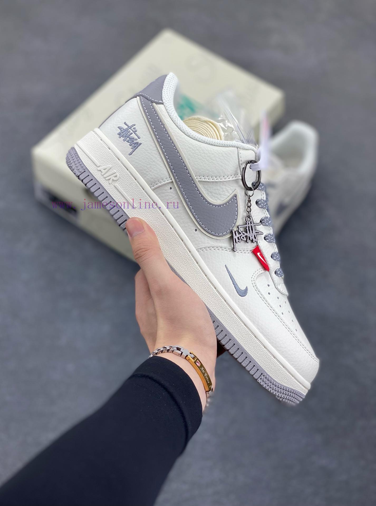 j4mwzvwreyv.jpg New Customers Only, Limit One. Nike Air Force 1 '07 Low - Grey Hook Grey Bottom And Red Label - Air Force One Low Top Sneakers xo1mb9s4 - Image 1