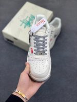 New Customers Only, Limit One. Nike Air Force 1 '07 Low - Grey Hook Grey Bottom And Red Label - Air Force One Low Top Sneakers xo1mb9s4 - Image 3