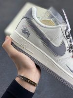 New Customers Only, Limit One. Nike Air Force 1 '07 Low - Grey Hook Grey Bottom And Red Label - Air Force One Low Top Sneakers xo1mb9s4 - Image 7