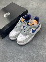 New Customers Only, Limit One. Overseas Official Simultaneous Release Of Nike Air Force 1 '07 Gray Blue Orange Suede Air Force z1uv5m0b - Image 9