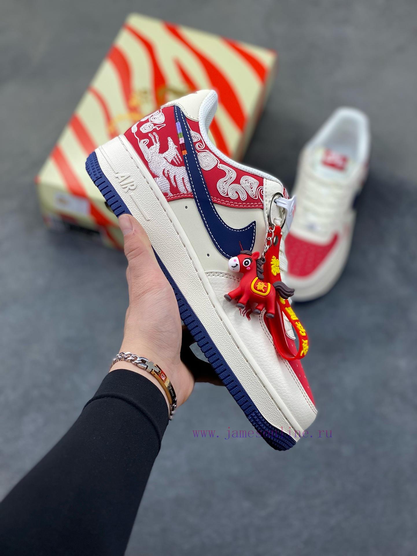 y2hh5tk1nj2.jpg New Customers Only, Limit One. Nike Air Force 1'07 Low "Year Of The Horse Limited Edition - Blue Red And White" Air Force One l2mg4u2c - Image 1
