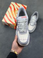 New Customers Only, Limit One. Nike Air Force 1 '07 Low "Year Of The Horse Limited Edition - White Grey Blue" Air Force One Lo ajp7522m - Image 3