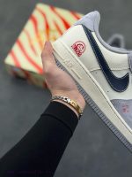 New Customers Only, Limit One. Nike Air Force 1 '07 Low "Year Of The Horse Limited Edition - White Grey Blue" Air Force One Lo ajp7522m - Image 7