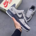 New Customers Only, Limit One. Nike Air Force 1 X Gucci Grey Blue Double G Co Customized EditionLight Gray Suede+navy Blue Pre h7w2aois