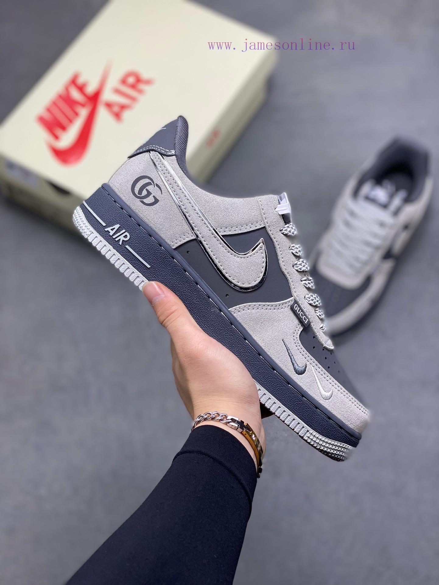1vhqrljoi5q.jpg New Customers Only, Limit One. Nike Air Force 1 X Gucci Grey Blue Double G Co Customized EditionLight Gray Suede+navy Blue Pre h7w2aois - Image 1