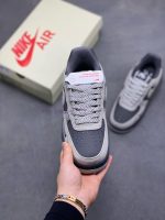New Customers Only, Limit One. Nike Air Force 1 X Gucci Grey Blue Double G Co Customized EditionLight Gray Suede+navy Blue Pre h7w2aois - Image 3