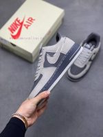 New Customers Only, Limit One. Nike Air Force 1 X Gucci Grey Blue Double G Co Customized EditionLight Gray Suede+navy Blue Pre h7w2aois - Image 4