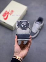New Customers Only, Limit One. Nike Air Force 1 X Gucci Grey Blue Double G Co Customized EditionLight Gray Suede+navy Blue Pre h7w2aois - Image 5