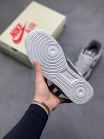 New Customers Only, Limit One. Nike Air Force 1 X Gucci Grey Blue Double G Co Customized EditionLight Gray Suede+navy Blue Pre h7w2aois - Image 6
