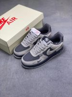 New Customers Only, Limit One. Nike Air Force 1 X Gucci Grey Blue Double G Co Customized EditionLight Gray Suede+navy Blue Pre h7w2aois - Image 9