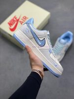 New Customers Only, Limit One. The Nike Air Force 1 Ice Blue Ghost Face Shoe Features A Large S Woosh On The Side With Ice Blu fm2kxsdt