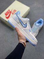 New Customers Only, Limit One. The Nike Air Force 1 Ice Blue Ghost Face Shoe Features A Large S Woosh On The Side With Ice Blu fm2kxsdt - Image 2