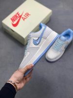 New Customers Only, Limit One. The Nike Air Force 1 Ice Blue Ghost Face Shoe Features A Large S Woosh On The Side With Ice Blu fm2kxsdt - Image 4