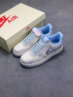 New Customers Only, Limit One. The Nike Air Force 1 Ice Blue Ghost Face Shoe Features A Large S Woosh On The Side With Ice Blu fm2kxsdt - Image 9