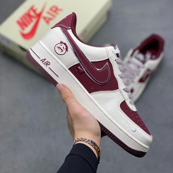 New Customers Only, Limit One. Nike Air Force 1 Wine Red Ghost Face CustomThis Is A Pair Of Air Force 1 Customized Shoes That xstehpyu