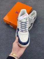 New Customers Only, Limit One. Nike Air Force 1 '07 Low "LV Collaboration - Double Blue Cowboy" Air Force One Low Top Sneakers 4j0caq1u - Image 3