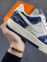 New Customers Only, Limit One. Nike Air Force 1 '07 Low "LV Collaboration - Double Blue Cowboy" Air Force One Low Top Sneakers 4j0caq1u - Image 7
