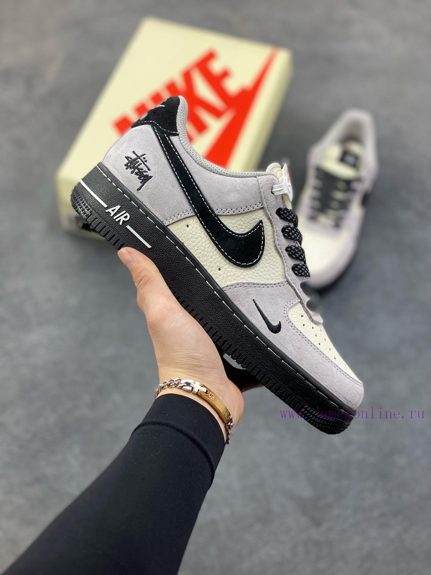 xh4z4dkr55z.jpg New Customers Only, Limit One. Nike Air Force 1'07 Low "Stusey Collaboration - All Black Bottom" Air Force One Low Top Sneaker bzrrh4x6 - Image 1