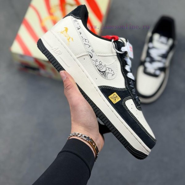 New Customers Only, Limit One. Nike Air Force 1 '07 Low "Year Of The Horse Limited Edition - Black White And Gold" Air Force O fmsltxv0