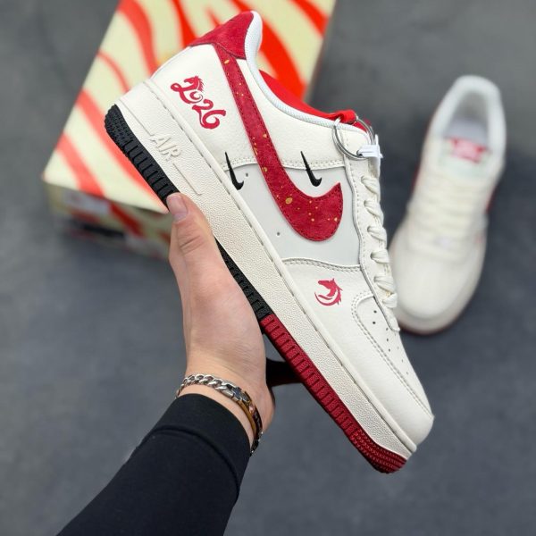 New Customers Only, Limit One. Nike Air Force 1 '07 Low "Year Of The Horse Limited Edition - Mi White Red Black Splicing" Air d3zlaa4j