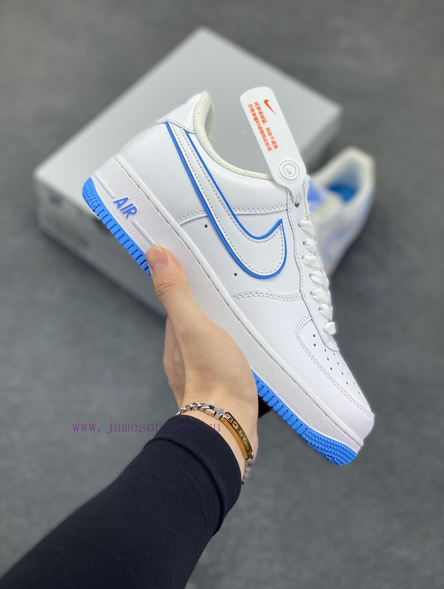 whjkualhzgt.jpg New Customers Only, Limit One. CoreNike Air Force 1 Low White And Blue Edge Air Force One Low Cut Sports And Leisure Board Sho n8ood9hr - Image 1